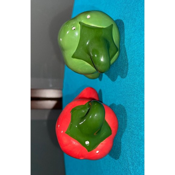 Ceramic Vintage Chili Jalapeno Southwestern Mexican Salt & Pepper Shakers Set - Picture 5 of 6
